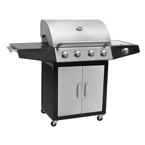 4 Burner Stainless Steel BBQ With Side Burner .